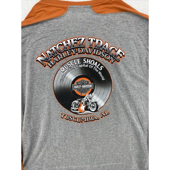Harley Davidson Shirt Mens 2XL XXL Henley Natchez Trace Muscle Shoals Alabama - Picture 6 of 9